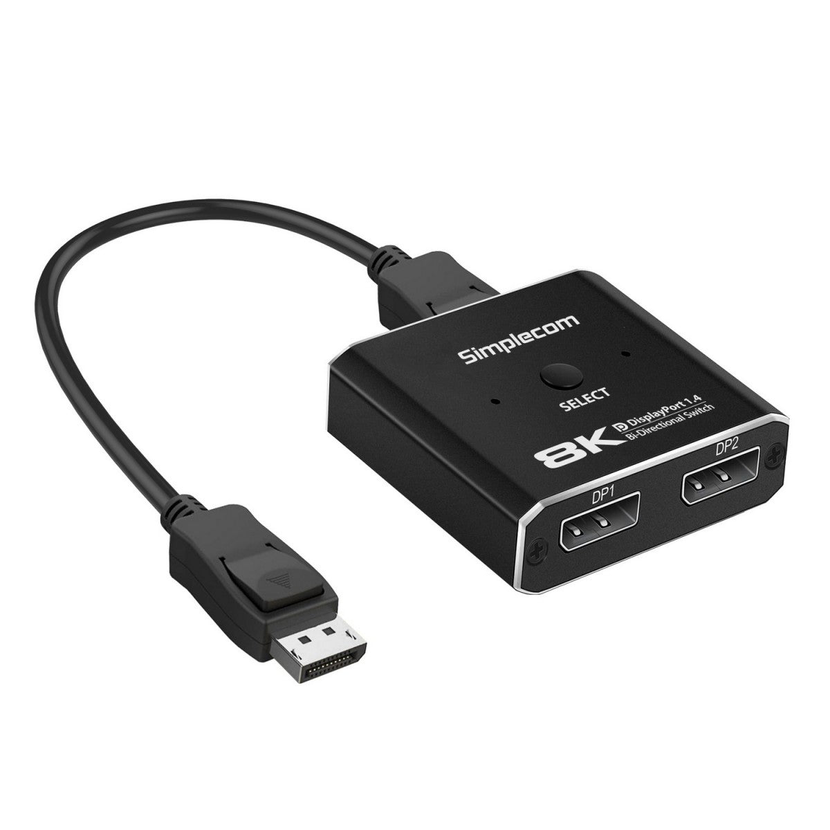 Simplecom CM202 Bi-Directional 2 Way DisplayPort Switch Selector DP 1.4 8K Simplecom CM202 Bi-Directional 2 Way DisplayPort Switch Selector DP 1.4 8K